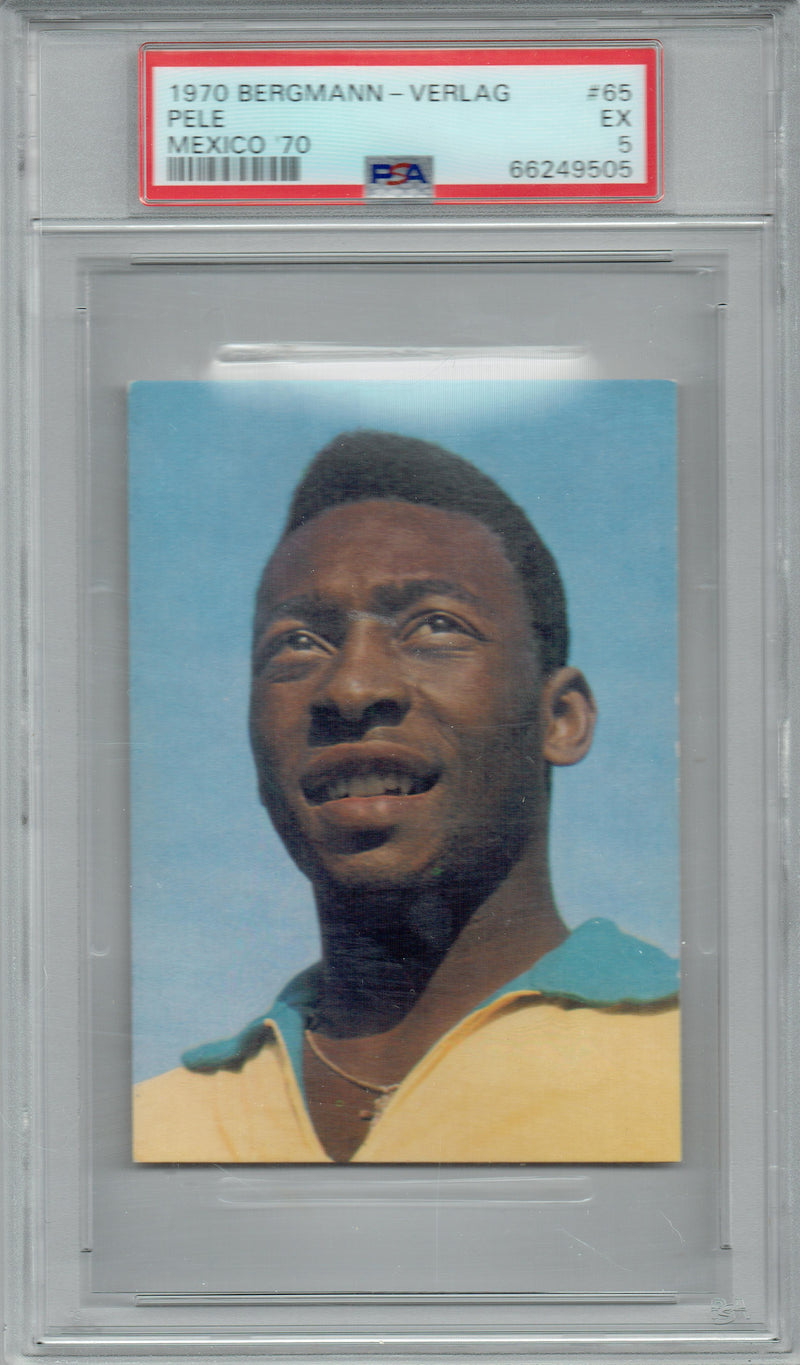 PSA 5 Pele 1970 Bergmann - Verlag #65 Mexico 70 Rare Trading Card