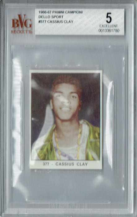 BGS 5 Cassius Clay/Muhammad Ali 1966-67 Panini Campioni Rare Italy Trading Card