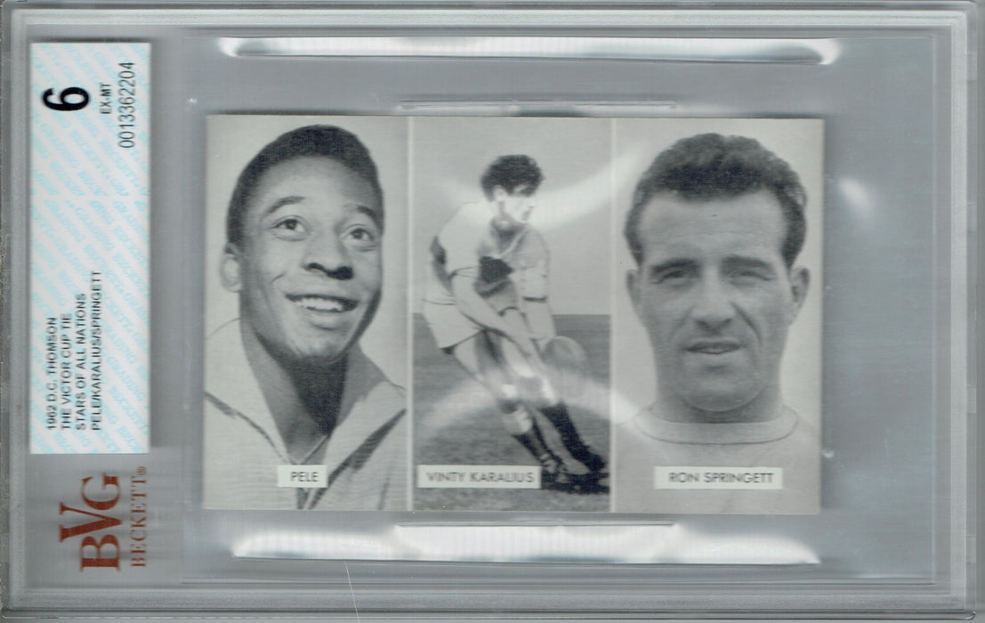BVG 6 Pele 1962 D.C. Thompson The Victor Cup Stars of All Nations Trading Card