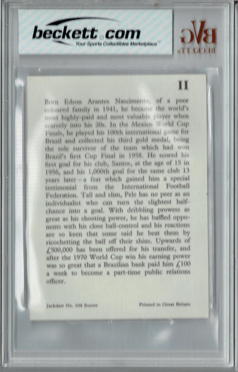 BGS 6.5 Pele 1962 Jackdaw Publications #2 Rare Trading Card