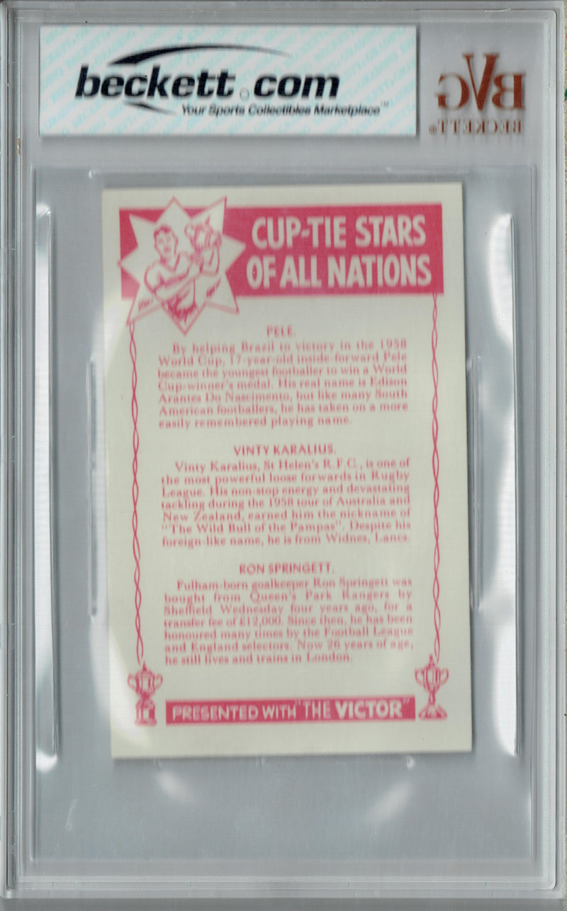 BVG 6 Pele 1962 D.C. Thompson The Victor Cup Stars of All Nations Trading Card