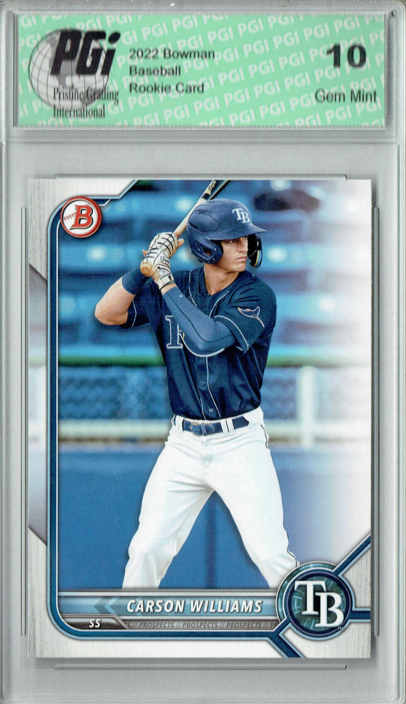 Carson Williams 2022 Bowman Draft #BD-14 Rookie Card PGI 10