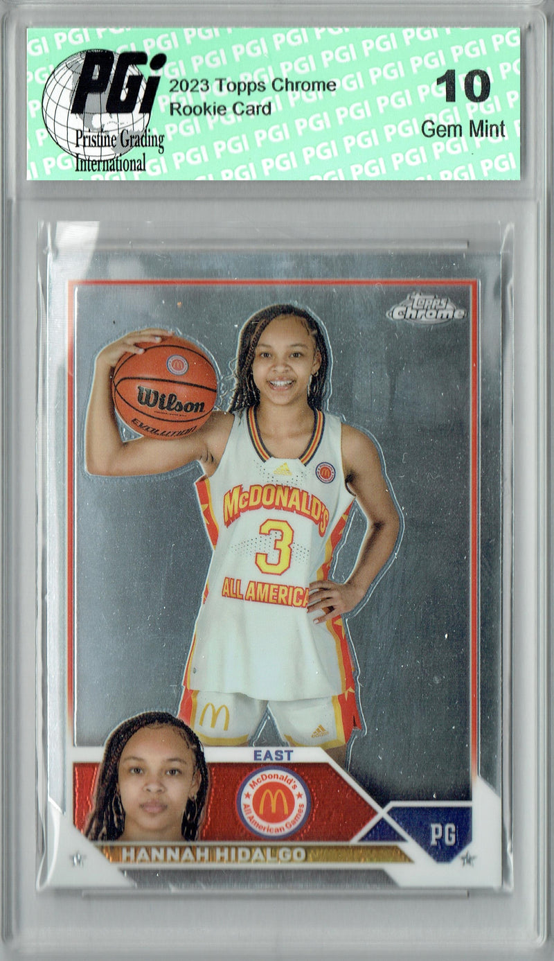 Hannah Hidalgo 2023 Topps Chrome #78 McDonald's All-American Rookie Card PGI 10