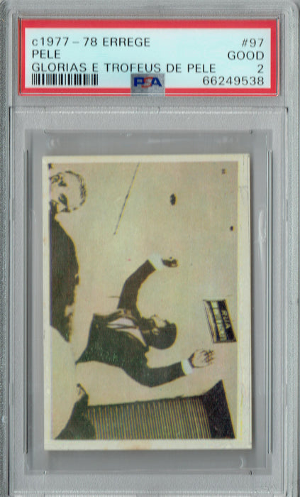 PSA 2 Pele 1977 Errege #97 Glorias E Trofeus De Pele Rare Trading Card