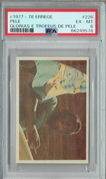 PSA 6 Pele 1977 Errege #226 Glorias E Trofeus De Pele Rare Trading Card