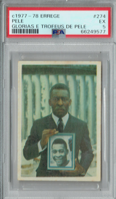 PSA 5 Pele 1977 Errege #274 Glorias E Trofeus De Pele Rare Trading Card