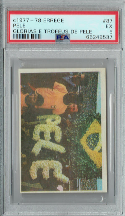 PSA 5 Pele 1977 Errege #87 Glorias E Trofeus De Pele Rare Trading Card