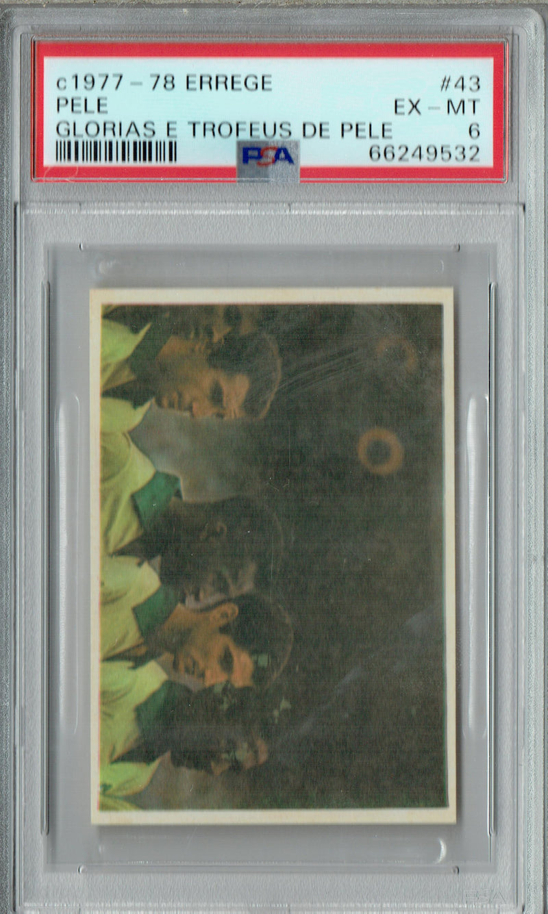 PSA 6 Pele 1977 Errege #43 Glorias E Trofeus De Pele Rare Trading Card