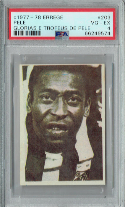 PSA 4 Pele 1977 Errege #203 Glorias E Trofeus De Pele Rare Trading Card