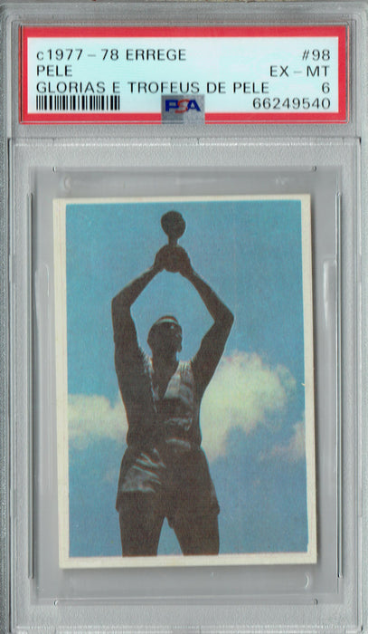 PSA 6 Pele 1977 Errege #98 Glorias E Trofeus De Pele Rare Trading Card