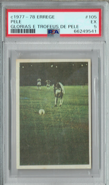 PSA 5 Pele 1977 Errege #105 Glorias E Trofeus De Pele Rare Trading Card