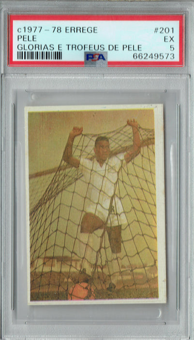 PSA 5 Pele 1977 Errege #201 Glorias E Trofeus De Pele Rare Trading Card