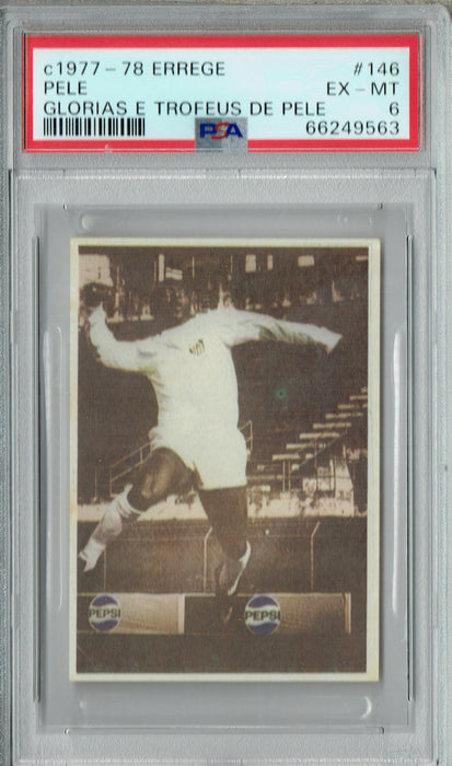 PSA 6 Pele 1977 Errege #146 Glorias E Trofeus De Pele Rare Trading Card