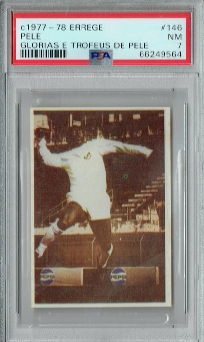 PSA 7 Pele 1977 Errege #146 Glorias E Trofeus De Pele Rare Trading Card