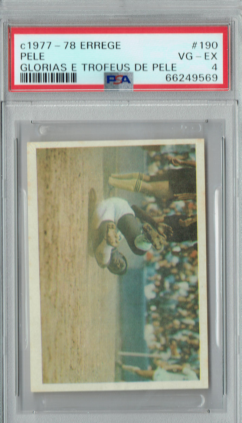 PSA 4 Pele 1977 Errege #190 Glorias E Trofeus De Pele Rookie Card