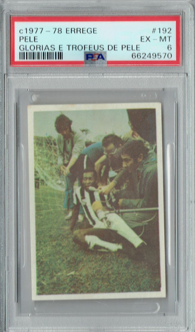 PSA 6 Pele 1977 Errege #192 Glorias E Trofeus De Pele Rookie Card