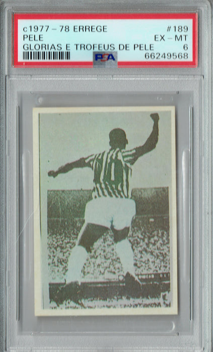 PSA 6 Pele 1977 Errege #189 Glorias E Trofeus De Pele Rare Trading Card