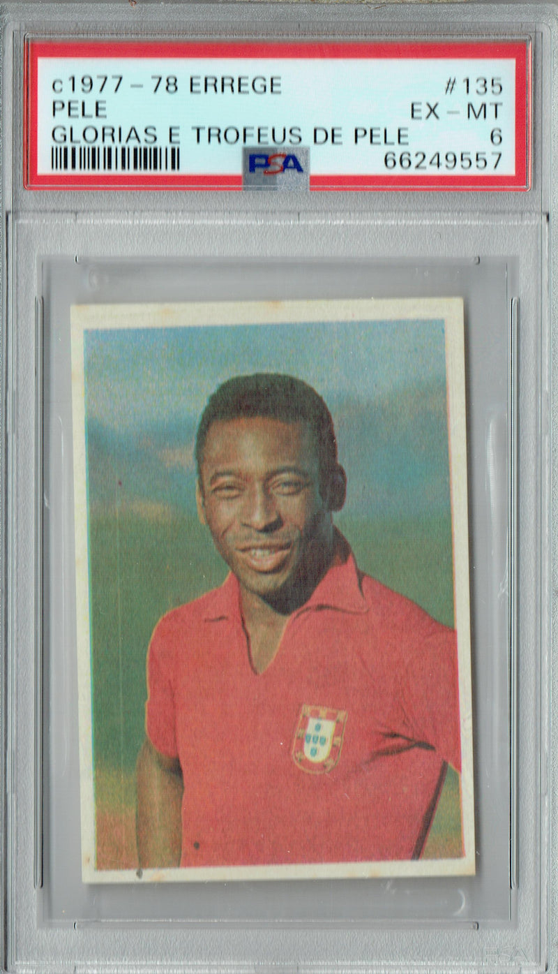 PSA 6 Pele 1977 Errege #135 Glorias E Trofeus De Pele Rare Trading Card