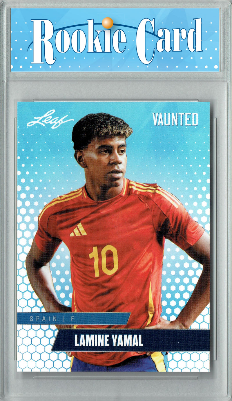 Certified Mint+ Lamine Yamal 2024 Leaf Vaunted #V-10 Debut Collection Rookie Card Barcelona F.C.