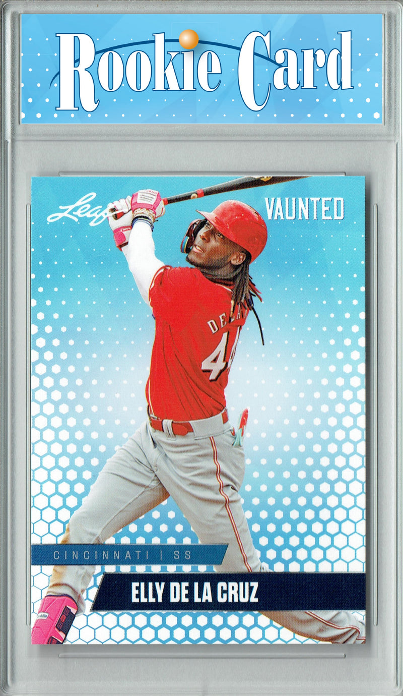 Certified Mint+ Elly De La Cruz 2024 Leaf Vaunted #V-04 Debut Collection Rookie Card Cincinnati Reds