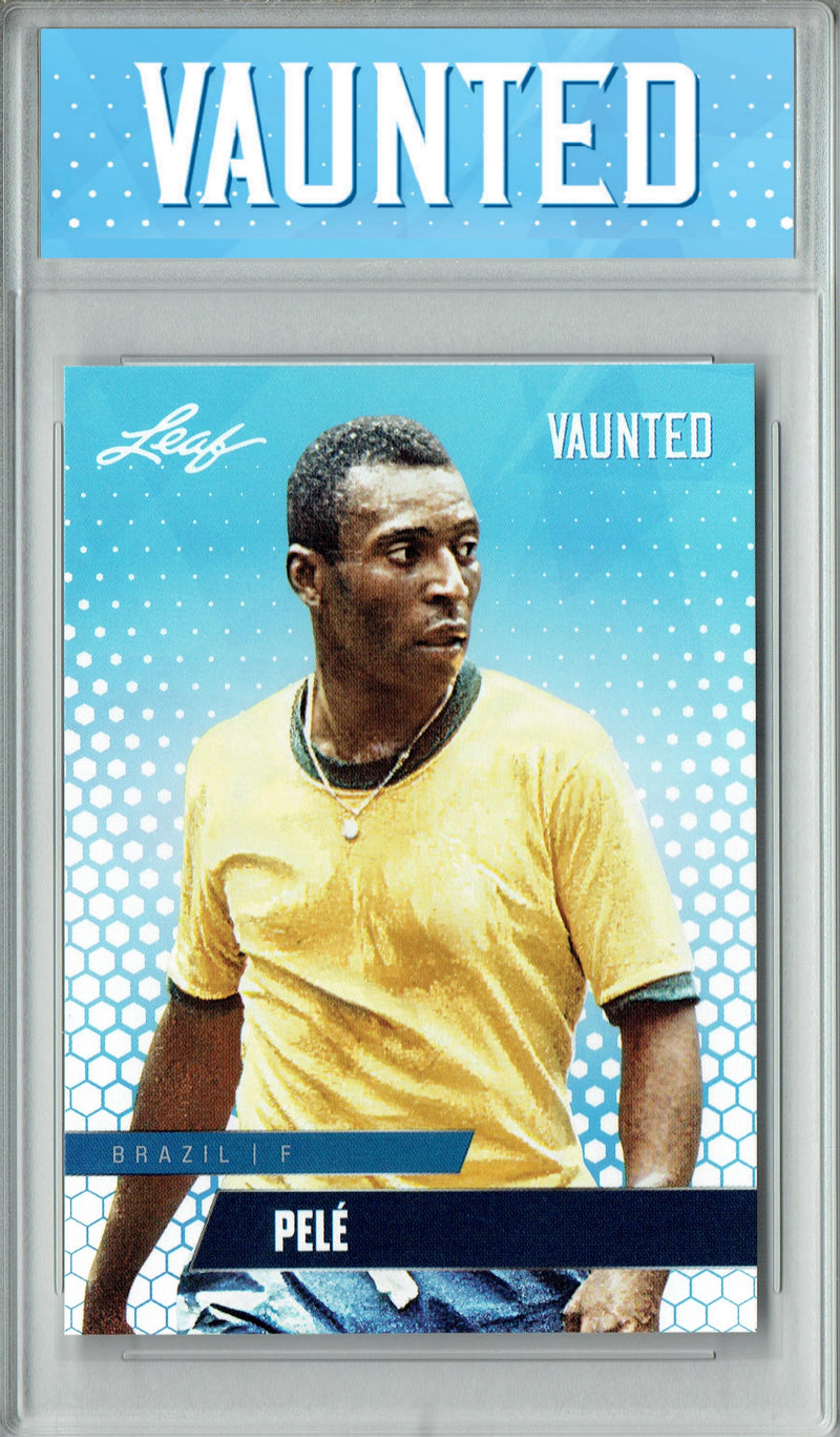 Certified Mint+ Pele 2024 Leaf Vaunted #V-14 Debut Collection Rare Trading Card Brazil