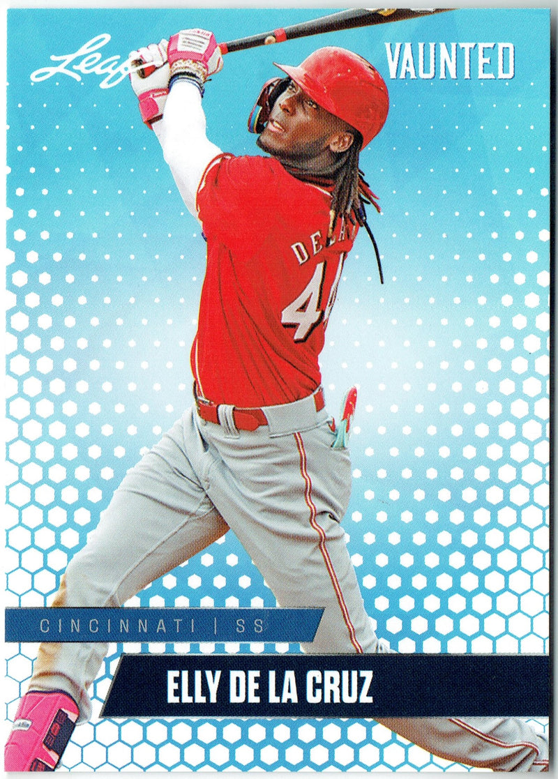 Mint Elly De La Cruz 2024 Leaf Vaunted #4V Debut Collection Rookie Card Cincinnati Reds