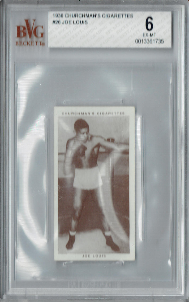 BGS 6 Joe Louis 1938 Churchman's Cigarettes #26 Rare Trading Card USA