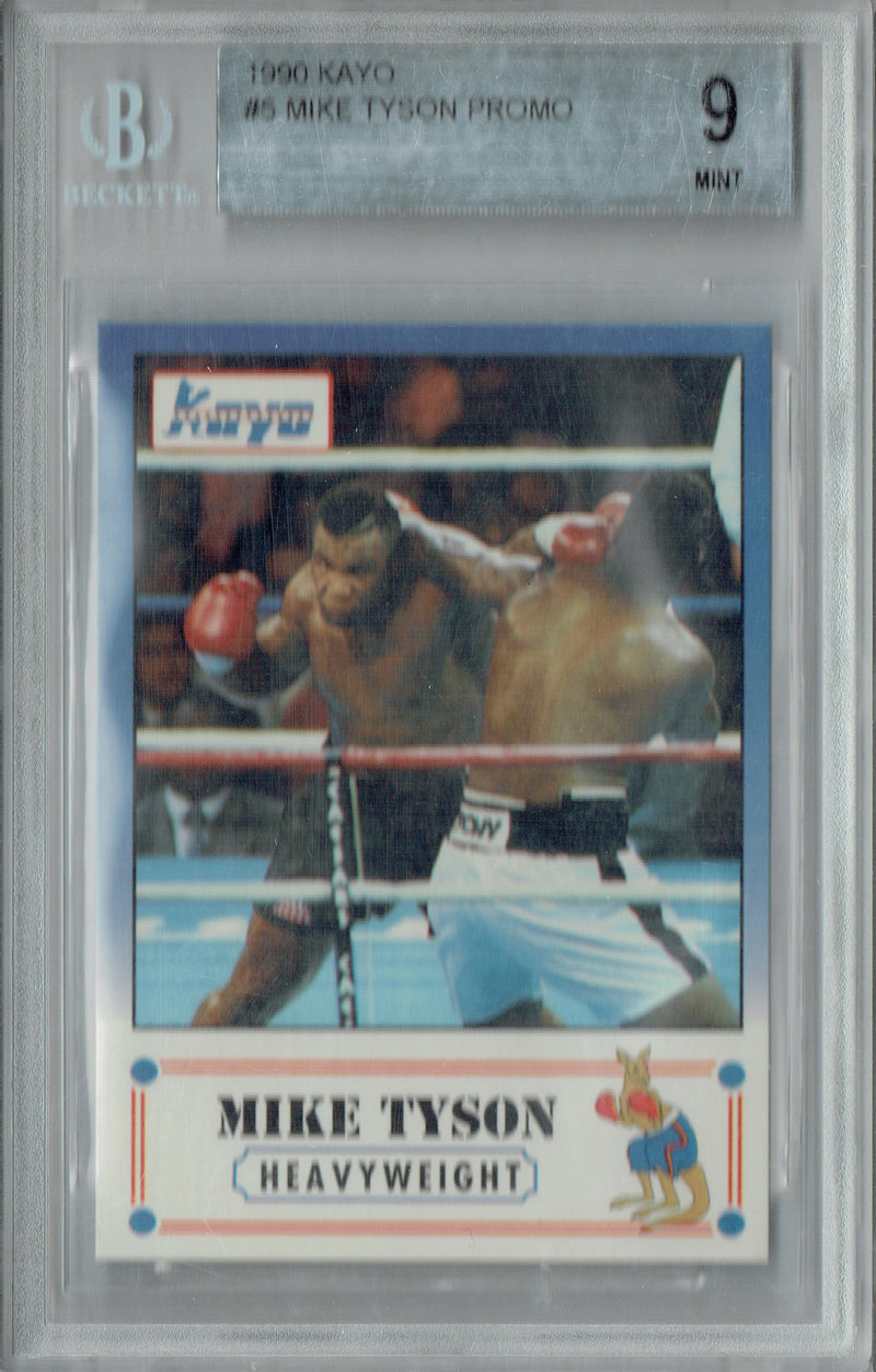 BGS 9 Mike Tyson 1990 Kayo #5 Promo Rare Trading Card USA