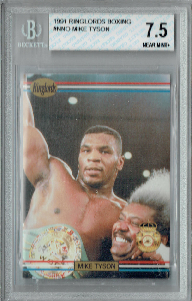BGS 7.5 Mike Tyson 1991 Ringlords Boxing #NNO No Promo Stamp Trading Card USA