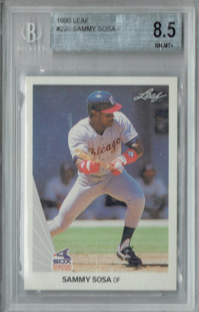 BGS 8.5 Sammy Sosa 1990 Leaf #220 Rookie Card Chicago White Sox
