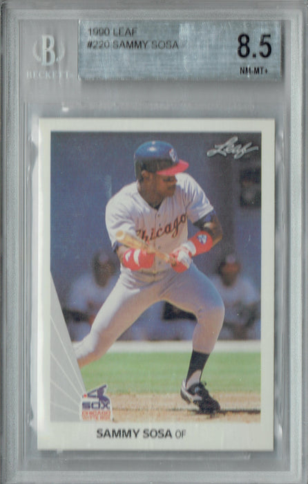 BGS 8.5 Sammy Sosa 1990 Leaf #220 Rookie Card