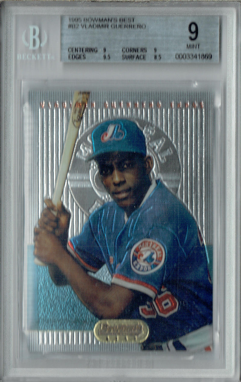 BGS 9 Vladimir Guerrero 1995 Bowman's Best #B2 Rookie Card