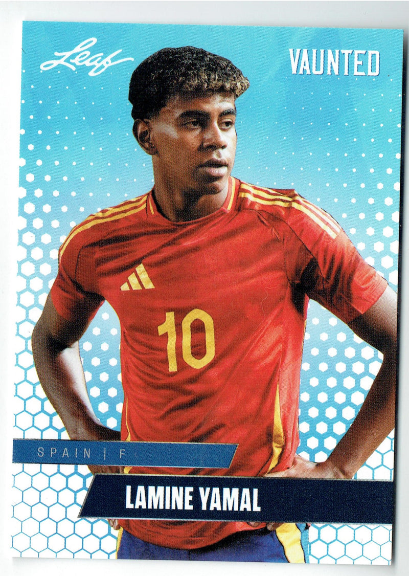 Mint Lamine Yamal 2024 Leaf Vaunted #10V Debut Collection Rookie Card Barcelona F.C.