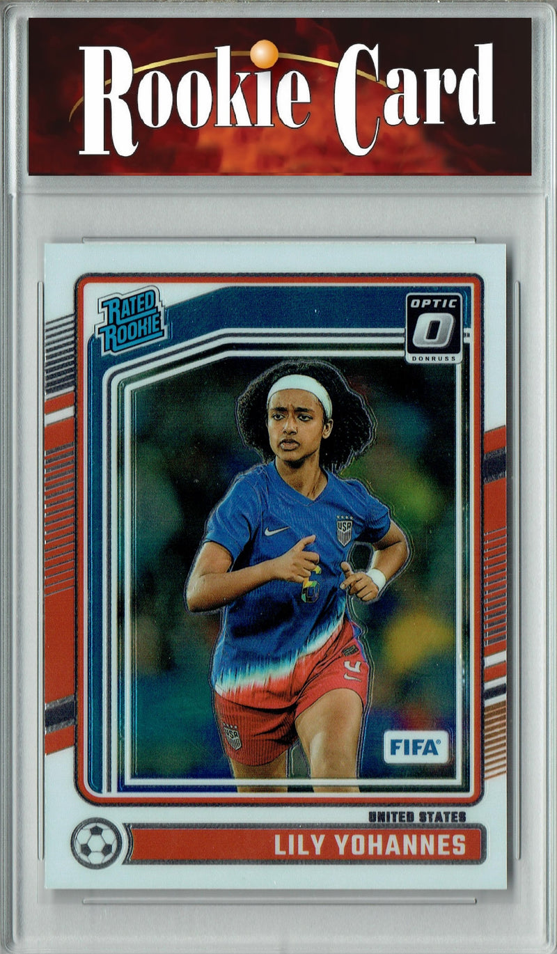Certified Mint+ Lily Yohannes 2024 Donruss Optic #183-O Team USA Rookie Card USWNT