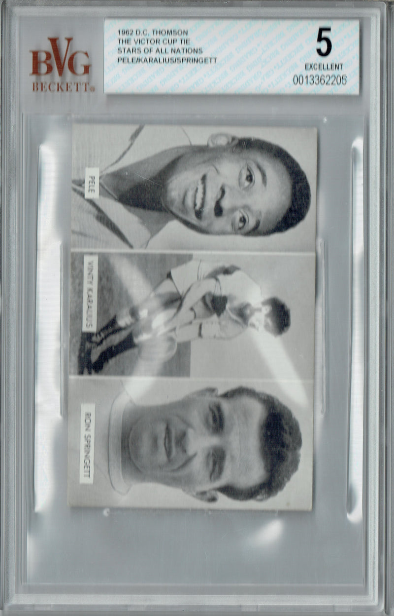 BGS 5 Pele 1962 The Victor Cup Tie #0 Stars of All Nations Rare Trading Card Brazil
