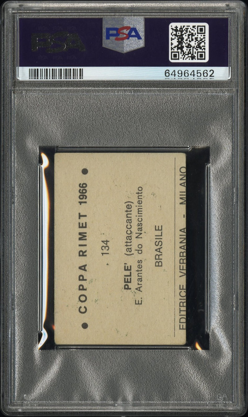 PSA 3 Pele 1966 Editrice Verbania #134 Coppa Rimet 1966 Trading Card Brazil