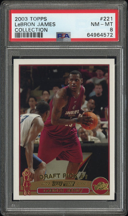 PSA 8 LeBron James 2003 Topps #221 Collection Rookie Card