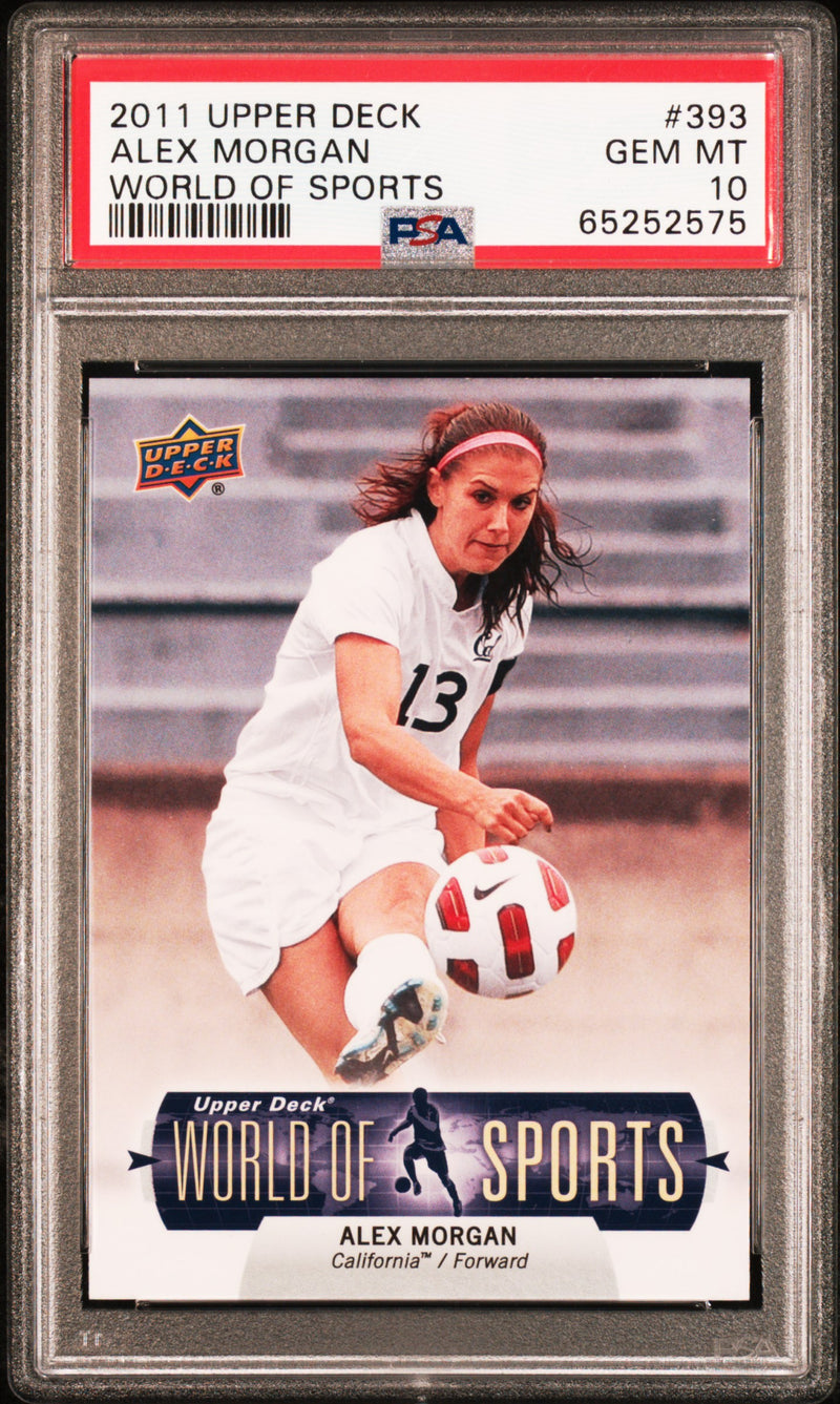 PSA 10 Alex Morgan 2011 Upper Deck #393 World of Sports Rookie Card San Diego Wave