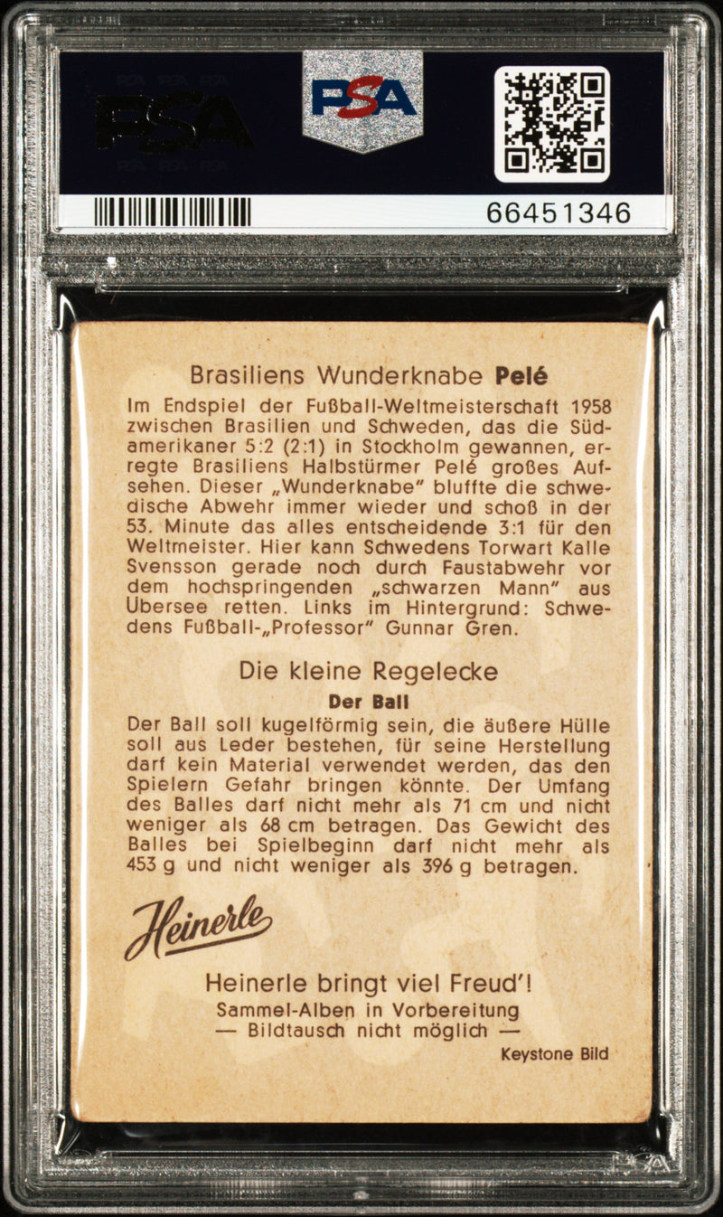 PSA 2 Pele 1959 Heinerle Rookie Card Brazil