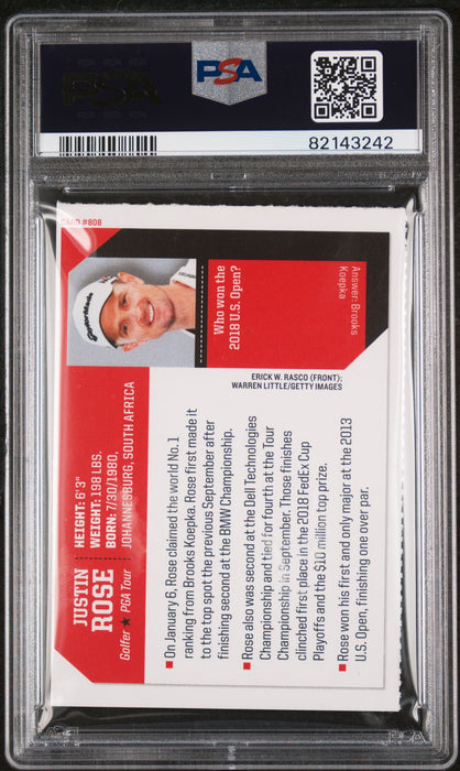 PSA 6 EX-MT Justin Rose 2019 S.I. for Kids #808 Rookie Card PGA Tour