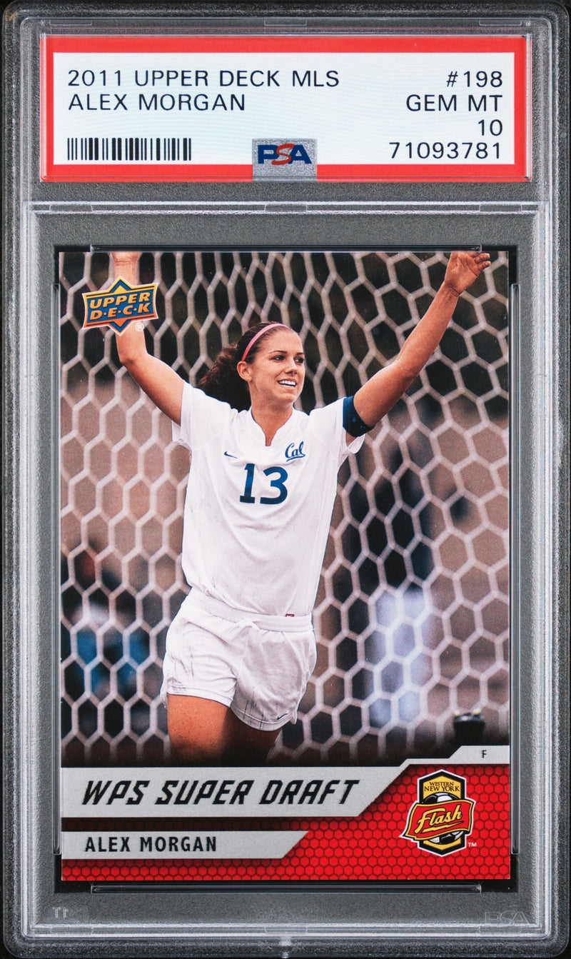 PSA 10 Alex Morgan 2011 Upper Deck MLS Super Draft #198 Rookie Card