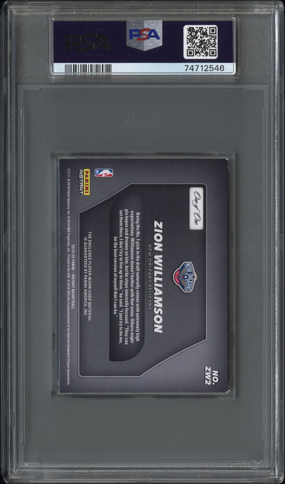 PSA 5 Zion Williamson 2019 Panini Instant #ZW2 Kicks Jumbo 1/1 Rookie Card