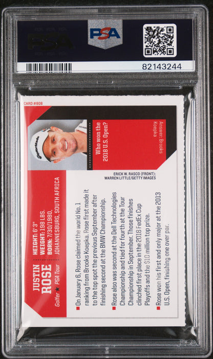 PSA 7 NM Justin Rose 2019 S.I. for Kids #808 Rookie Card PGA Tour