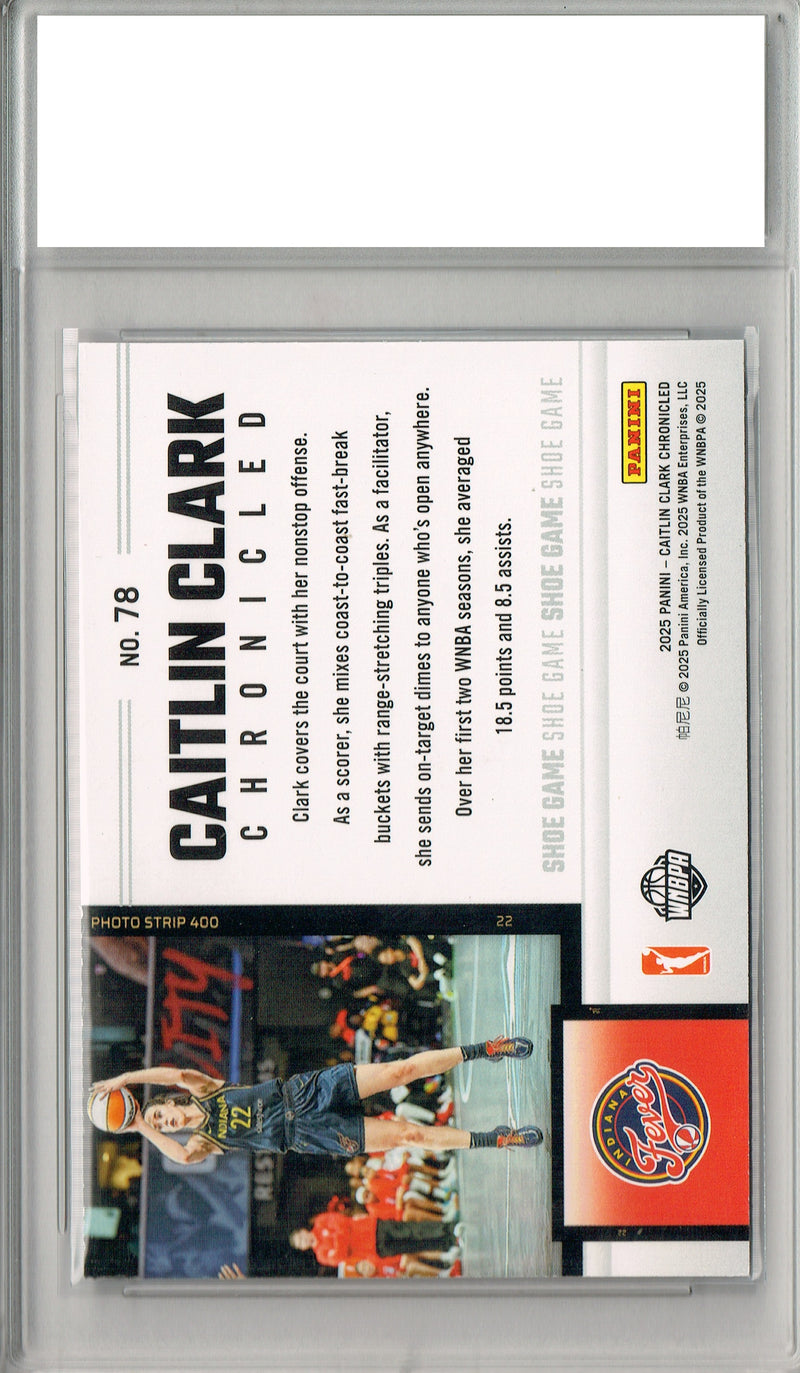 Caitlin Clark 2025 Chronicled #78 Red Foil Holo Rare Trading Card PGI 10