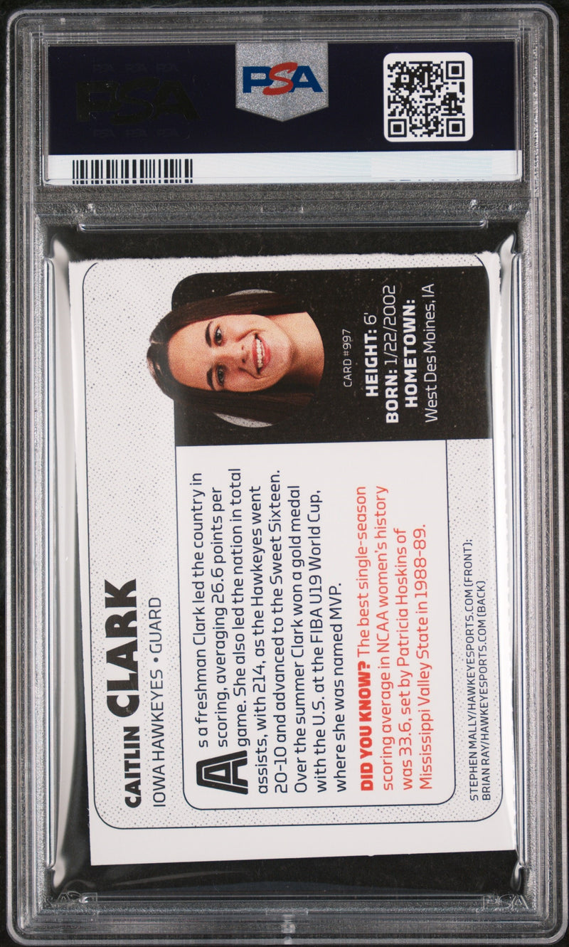PSA 7 NM Caitlin Clark 2021 S.I. for Kids #997 Rookie Card Iowa Hawkeyes SI