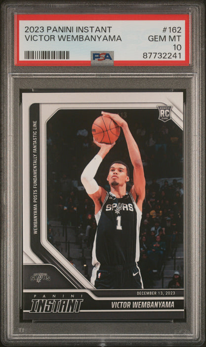 PSA 10 Victor Wembanyama 2023 Panini Instant #162 Only 2582 Made Rookie Card