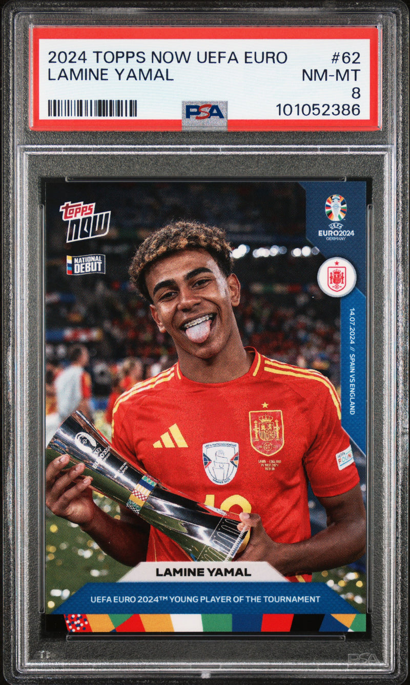 PSA 10 Lamine Yamal 2023 Topps Now #62 Young Player of the Tournament Rookie Card Spain