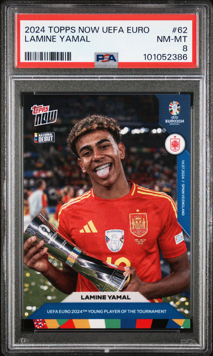 PSA 10 Lamine Yamal 2023 Topps Now #62 Young Player of the Tournament Rookie Card