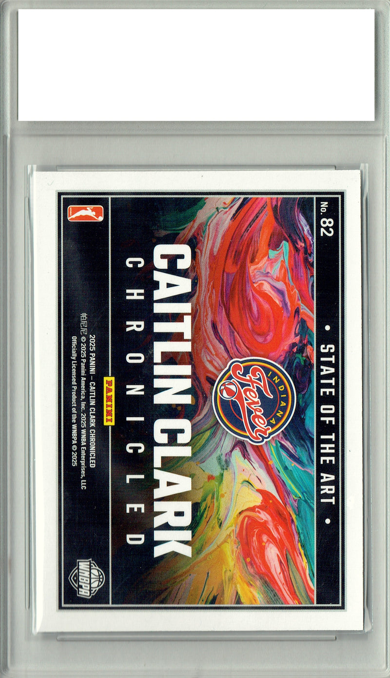 Certified Mint+ Caitlin Clark 2025 Chronicles #82 Silver Holo Foil Rare Trading Card Indiana Fever