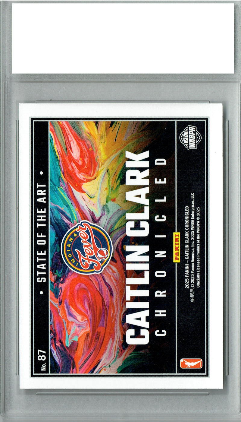 Certified Mint+ Caitlin Clark 2025 Chronicles #81 Silver Holo Foil Rare Trading Card Indiana Fever